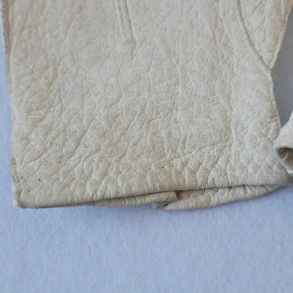 Vintage Van Raalte White Nylon Gloves Size XL Mid-Century Formal Flex Fit
